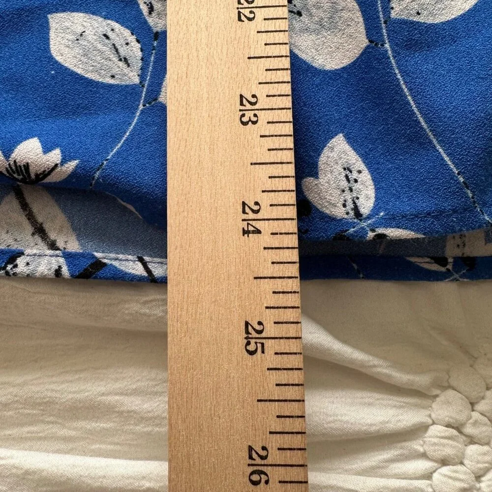 Hilary Radley Womens Blue Dark Floral Sleeveless Blouse XXL Beachy Tropical - Picture 9 of 9